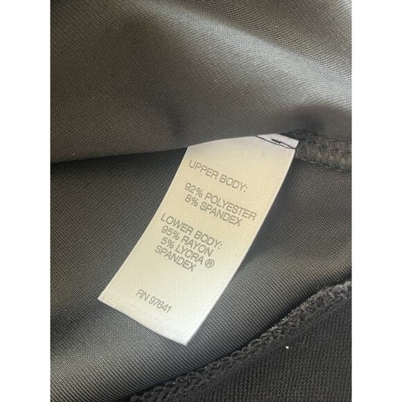 J Jill Wearever Tunic Top Womens Large Black Velvet Knit Mixed Media Side Slit L - Picture 6 of 6